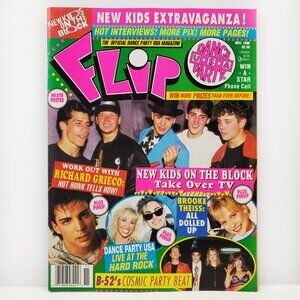 Flip Magazine Vintage Nov. 1990 New Kids On Block NKOTB Salt N Pepa B-52s Grieco